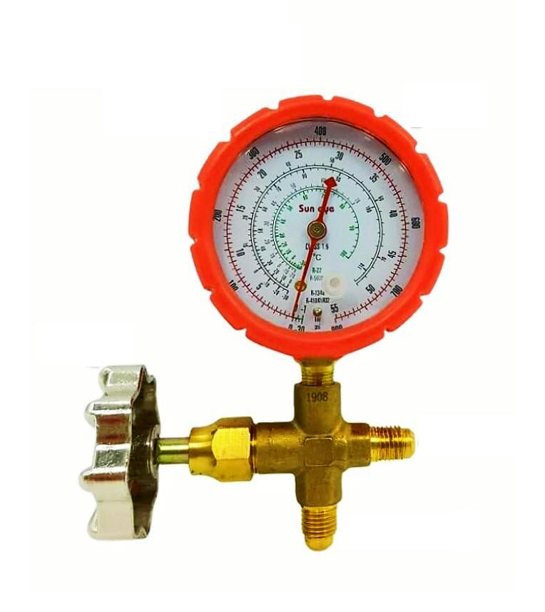 Sun Eye Meter Gauge 3 Ways R410A, R32, R22, R134A, R404, R507 - High ( Red )