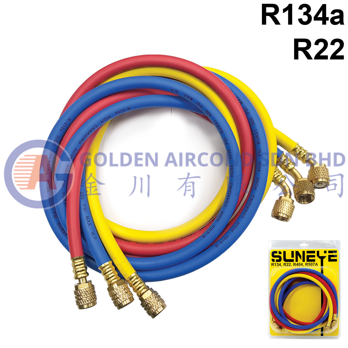 Sun Eye Charging Hose R134a, R22, R404a, R507a