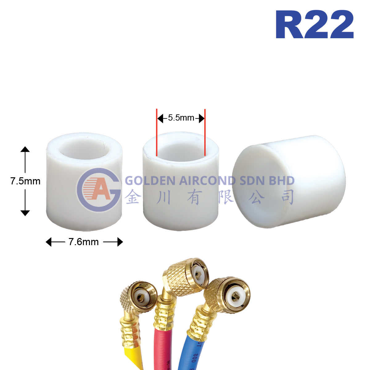 Charging Hose Carbon (White)