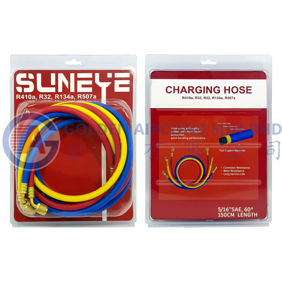 Sun Eye Charging Hose R410A, R22, R134A, R507A