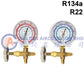 Sun Eye Meter Gauge 3 Ways R134a/22 - Copper