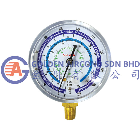 Sun Eye Meter Gauge R22/ R12/ R134A/ R404A - Low ( Blue )