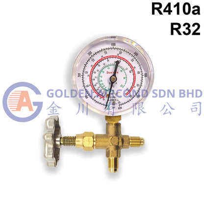 Sun Eye Meter Gauge 3 Ways R410/32 - Copper