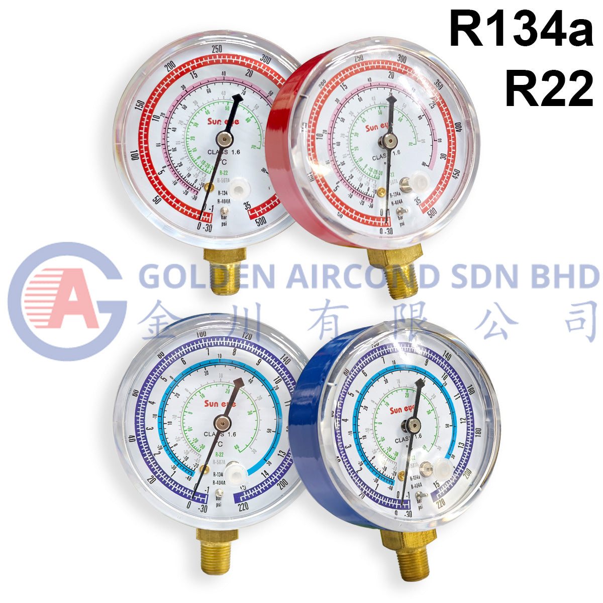 Sun Eye Meter Gauge R134a/22