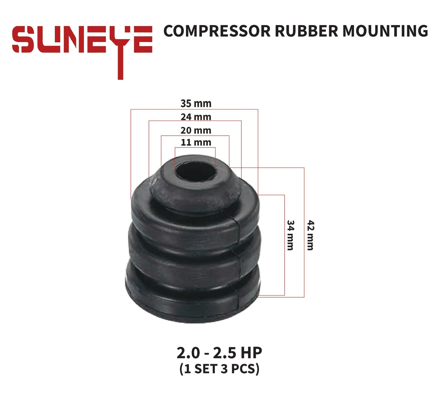 Sun Eye Compressor Rubber Mounting