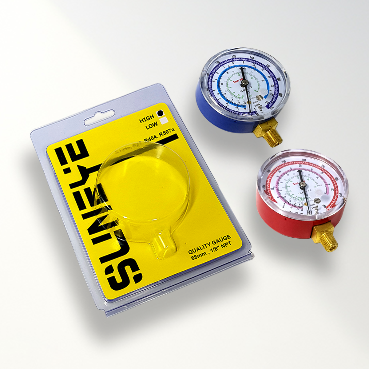 Sun Eye Meter Gauge R22/ R12/ R134A/ R404A - Low ( Blue )
