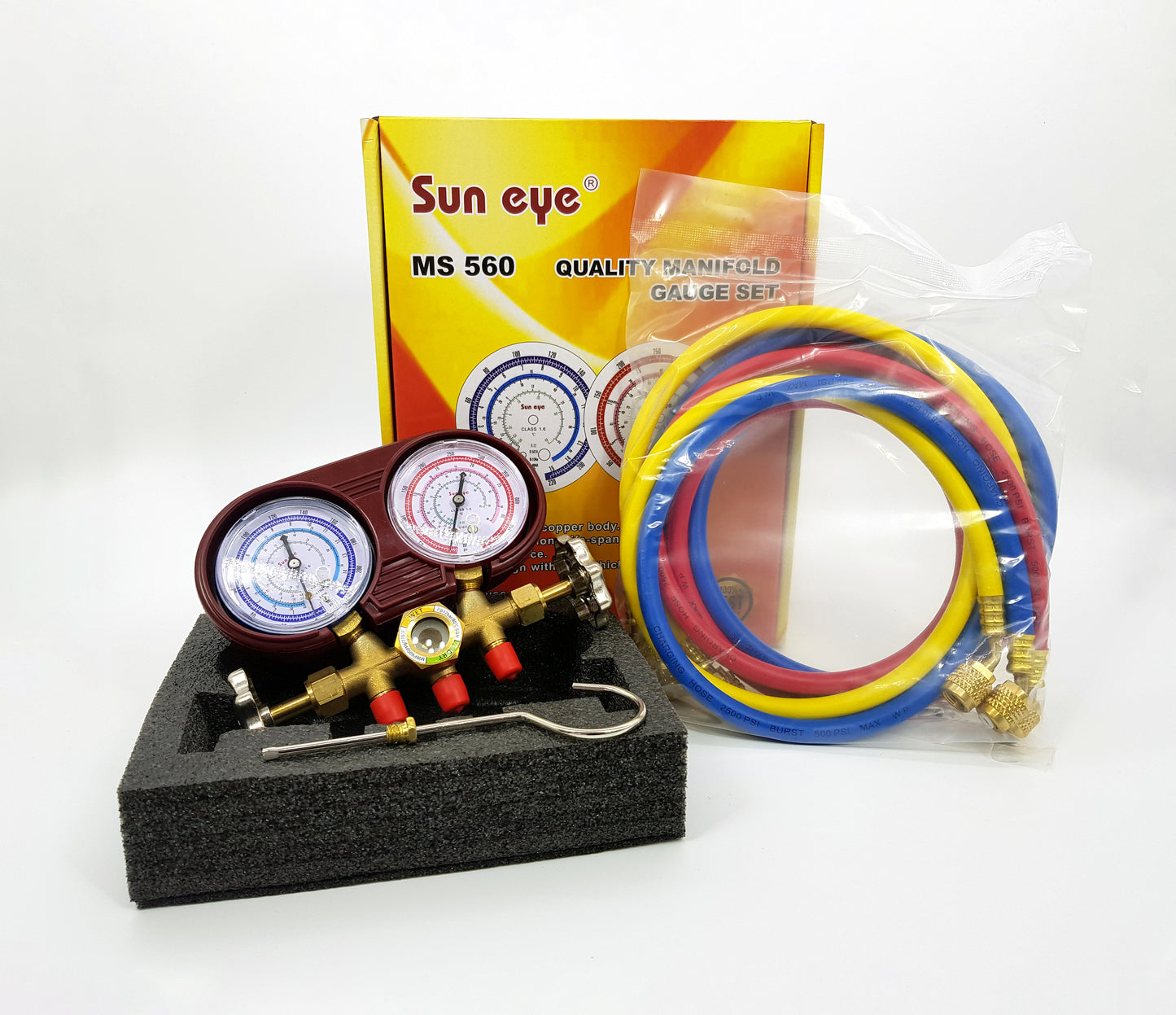 Sun Eye Manifold Set MS560 – R22, R134A, R404, R507